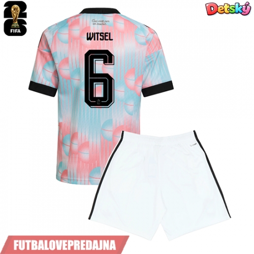 Lacne Dětský Futbalové dres Belgicko Axel Witsel #6 MS 2026 Krátky Rukáv - Preč (+ trenírky)